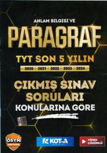 Anlam Bilgisi ve Paragraf TYT Son 5 Yılın Çıkmış Soruları Konularına Göre Video Çözümlü