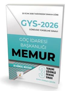 GYS 2026 Görevde Yükselme Sınavı Göç İdaresi Başkanlığı Memur - Tamamı Çözümlü 3 Deneme Sınavı