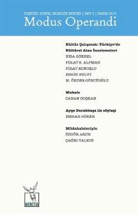 İlişkisel Sosyal Bilimler Dergisi Sayı 3 - Modus Operandi