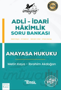İmtiyaz Adli - İdari Hakimlik Soru Bankası Anayasa Hukuku