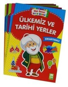 Okul Öncesi Boya Öğren Seti Çıkartmalı-5 Kitap Takım