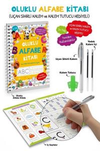 Oluklu Alfabe Kitabı - Uçan Sihirli Kalem ve Kalem Tutucu Hediyeli 3+ Yaş