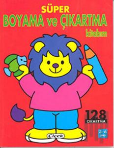 Süper Boyama ve Çıkartma Kitabım Aslan 128 Çıkartma