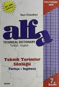 Technical Dictionary Teknik Terimler Sözlüğü Turkish - English / Türkçe - İngilizce (Ciltli)