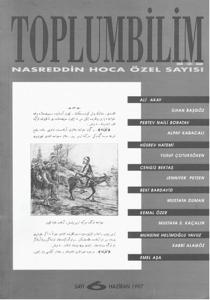 Toplumbilim Sayı: 6 Nasreddin Hoca Özel Sayısı