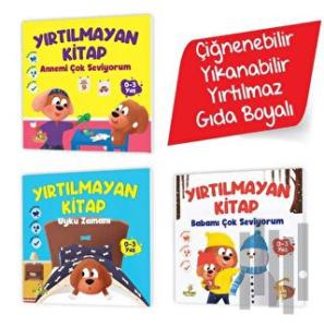 Yırtılmayan Kitap Seti (Çiğnenebilir, Yıkanabilir, Yırtılmaz, Gıda Boyalı) - Hikaye Kitabı Serisi 3 Kitap