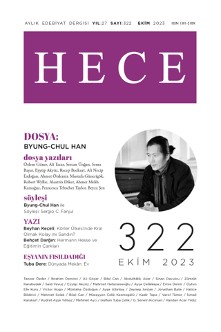Hece Dergisi - Sayı: 322 Ekim 2023