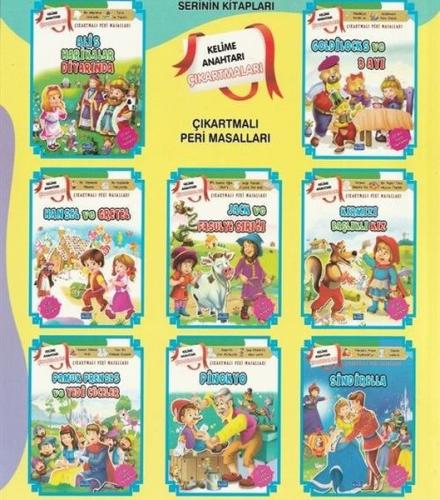 1. Sınıflara Dünya Masalları Seti - 8 Kitap Takım - Kelime Anahtarı Çıkartmalı Renkli Resimli