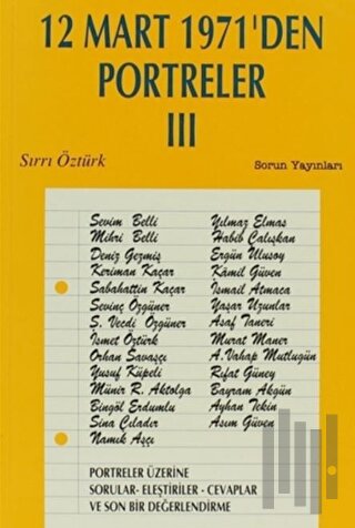 12 Mart 1971’den Portreler Cilt: 3