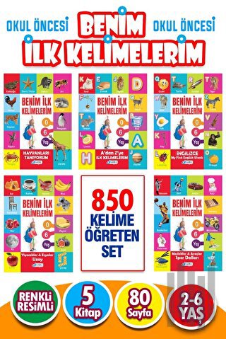 2-6 Yaş Benim İlk Kelimelerim Seti Etkinlikleri Seti - 5 Kitap