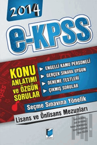 2014 E-KPSS Engelli Kamu Personeli Seçme Sınavı Lisans Önlisans Konu Anlatımı ve Özgün Sorular