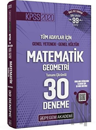2020 KPSS Genel Yetenek Genel Kültür Matematik - Geometri 30 Deneme