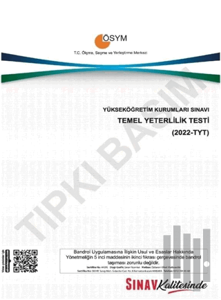 2022 TYT Tıpkı Basım Çıkmış Sorular | Kitap Ambarı