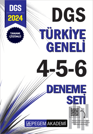 2024 DGS Tamamı Çözümlü Türkiye Geneli 4-5-6 (3'lü Deneme Seti)