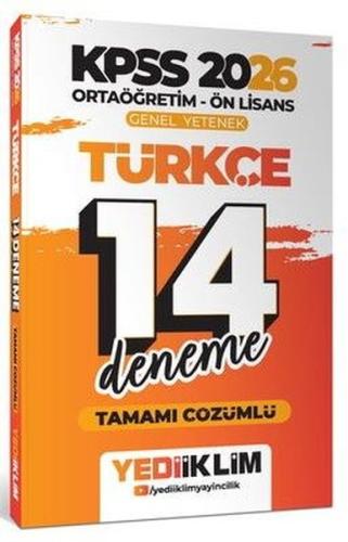 2026 KPSS Ortaöğretim Ön Lisans Genel Yetenek Türkçe Tamamı Çözümlü 14 Deneme