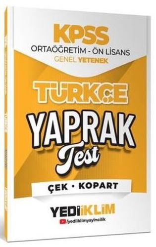 2026 KPSS Ortaöğretim - Önlisans Türkçe Çek Kopart Yaprak Test