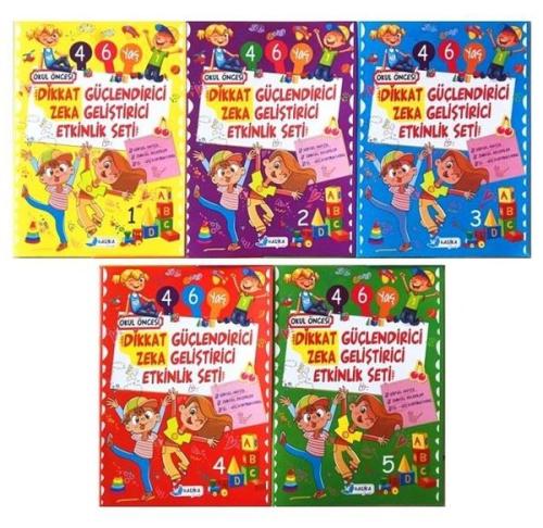 4-6 Yaş Dikkat Güçlendirici ve Zeka Geliştirici Etkinlik Seti - 5 Kitap Takım
