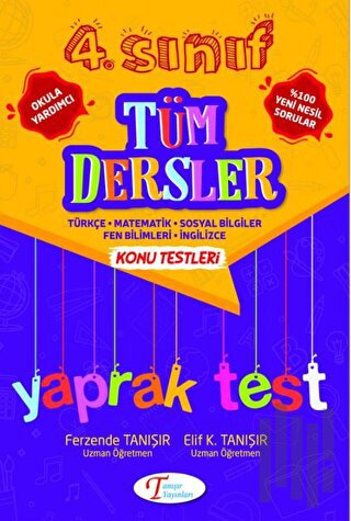 4. Sınıf Tüm Dersler Konu Testleri Test