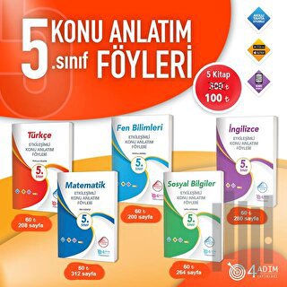 5. Sınıf Etkileşimli Konu Anlatım Föyleri Seti (5 Ders) /4 Adım