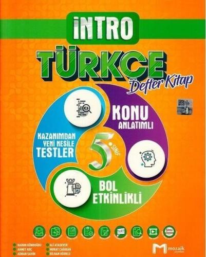 5.Sınıf Türkçe İntro Defter Kitap | Kitap Ambarı