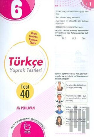 6. Sınıf Türkçe Yaprak Testleri