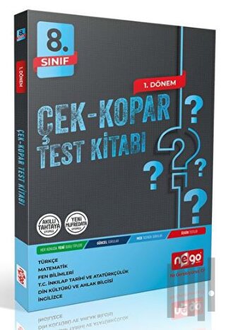 8. Sınıf Çek Kopar Test Kitabı 1. Dönem