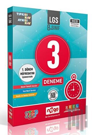 8. Sınıf LGS 3 Lü Paket Deneme Kitabı 1.Dönem
