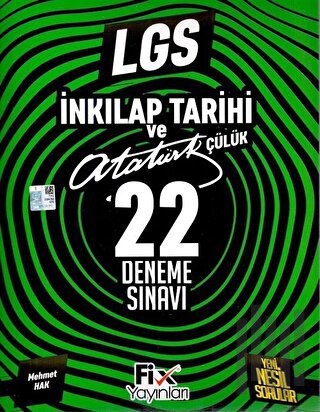 8. Sınıf LGS T. C. İnkılap Tarihi ve Atatürkçülük 22 Denemeleri