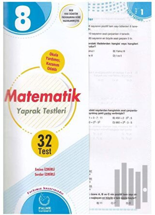 8. Sınıf Matematik Yaprak Testleri
