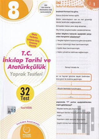 8. Sınıf T.C. İnkılap Tarihi ve Atatürkçülük Yaprak Test
