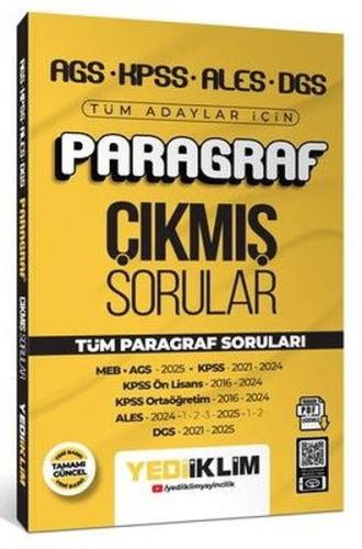 AGS KPSS ALES DGS Tüm Adaylar İçin Paragraf Tamamı PDF Çözümlü Tüm Paragraf Soruları Çıkmış Sorular