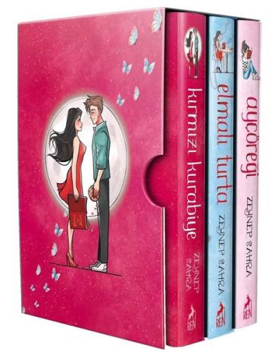 Ayçöreği  -Elmalı Turta - Kırmızı Kurabiye Seti - 3 Kitap Takım (Ciltli)