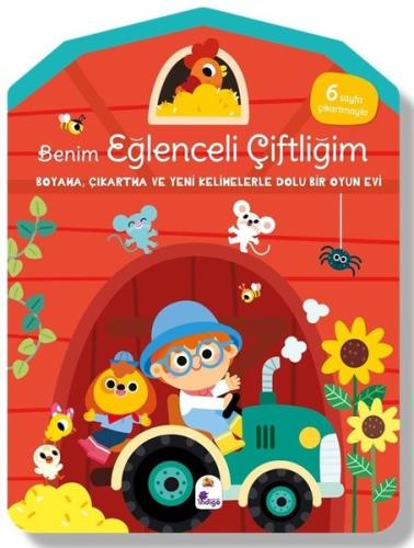 Benim Eğlenceli Çiftliğim - Boyama Çıkartma ve Yeni Kelimelerle Dolu Bir Oyun Evi