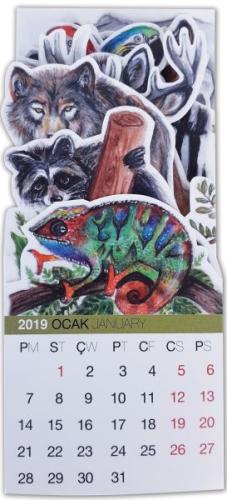 Cep Takvimi (2019-2020) Renkli World Of Animals