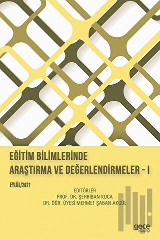 Eğitim Bilimlerinde Araştırma Ve Değerlendirmeler 1