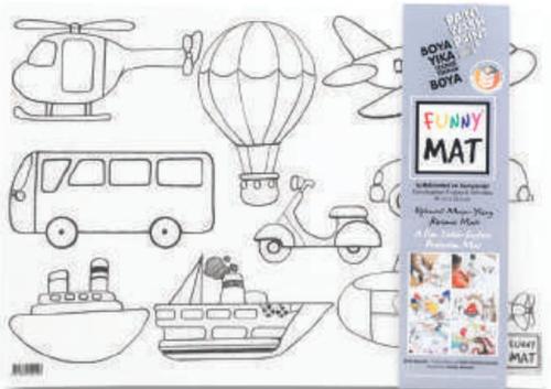 Funny Mat - İş Makineleri Ve Taşıtlar 33,5 x 48 cm | Kitap Ambarı