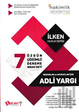 Hakimlik Akademisi Adli Yargı 7'li Çözümlü Deneme Sınavı