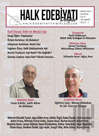 Halk Edebiyatı Dergisi Sayı: 52 Ocak - Şubat 2023