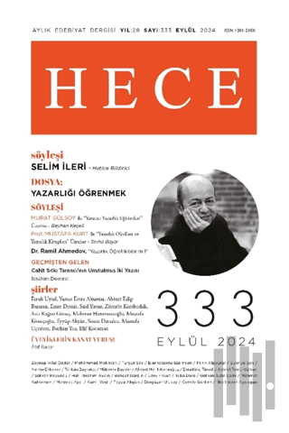 Hece Dergisi - Sayı: 333 Eylül 2024
