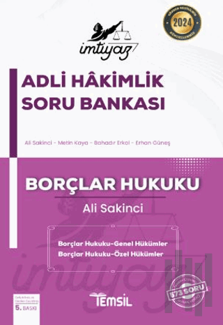 İmtiyaz Adli Hakimlik Soru Bankası Borçlar Hukuku Genel Hükümler - Özel Hükümler