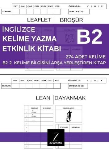 İngilizce Kelime Yazma Etkinlik Kitabı B2 - 2 Kelime Bilgisini Arşa Yerleştiren Kitap