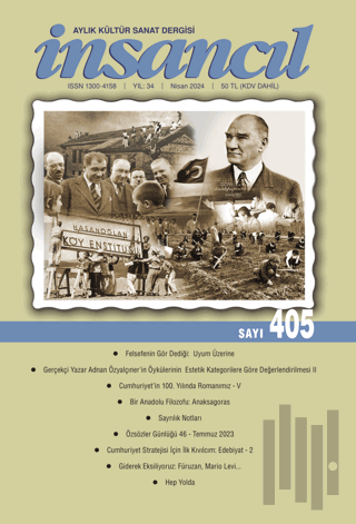 İnsancıl Aylık Kültür ve Sanat Dergisi Sayı: 405 Nisan 2024
