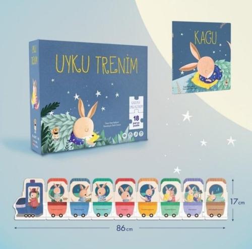 Kagu - Uyku Trenim 18 Parça Puzzle ve Kitap (Ciltli)