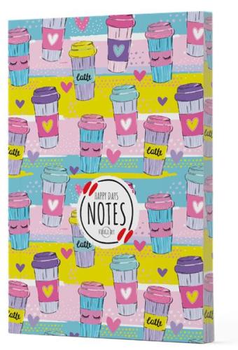 Kahve 10 - Yan Boyamalı Çizgili Defter | Kitap Ambarı