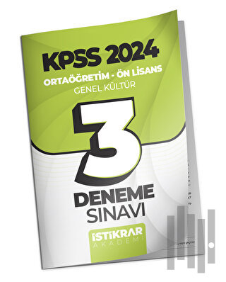 KPSS 2024 Ortaöğretim-Ön Lisans Genel Kültür (Coğrafya - Tarih - Vatandaşlık) 3 Deneme Sınavı