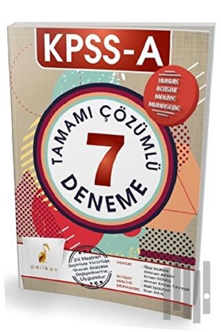 KPSS A Grubu Tamamı Çözümlü 7 Deneme 2018