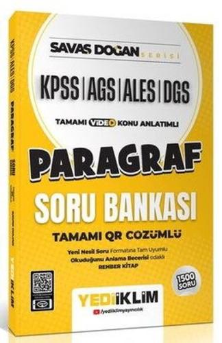 KPSS ALES DGS Savaş Doğan Serisi Paragraf Tamamı Video Konu Anlatımlı ve Tamamı QR Çözümlü Soru Bank