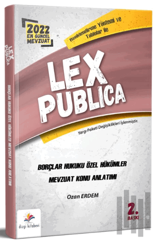 Lex Publica Borçlar Hukuku Özel Hükümler Adli Hakimlik Mevzuat Konu Anlatımı