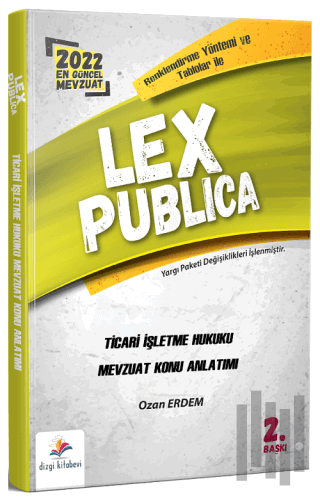 Lex Publica Ticari İşletme Hukuku Adli Hakimlik Mevzuat Konu Anlatımı