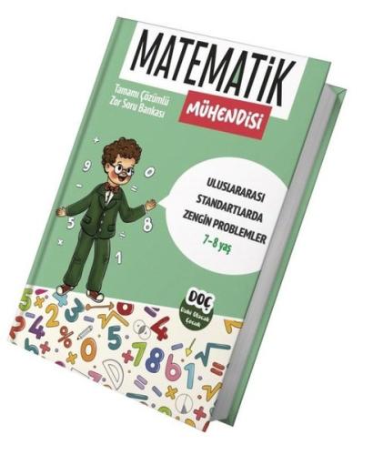 Matematik Mühendisi 7 - 8 Yaş - Tamamı Çözümlü Zor Soru Bankası | Kita
